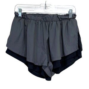 Free People FP Movement Womens Hardio Cardio Short Athletic Gray Black Size M
